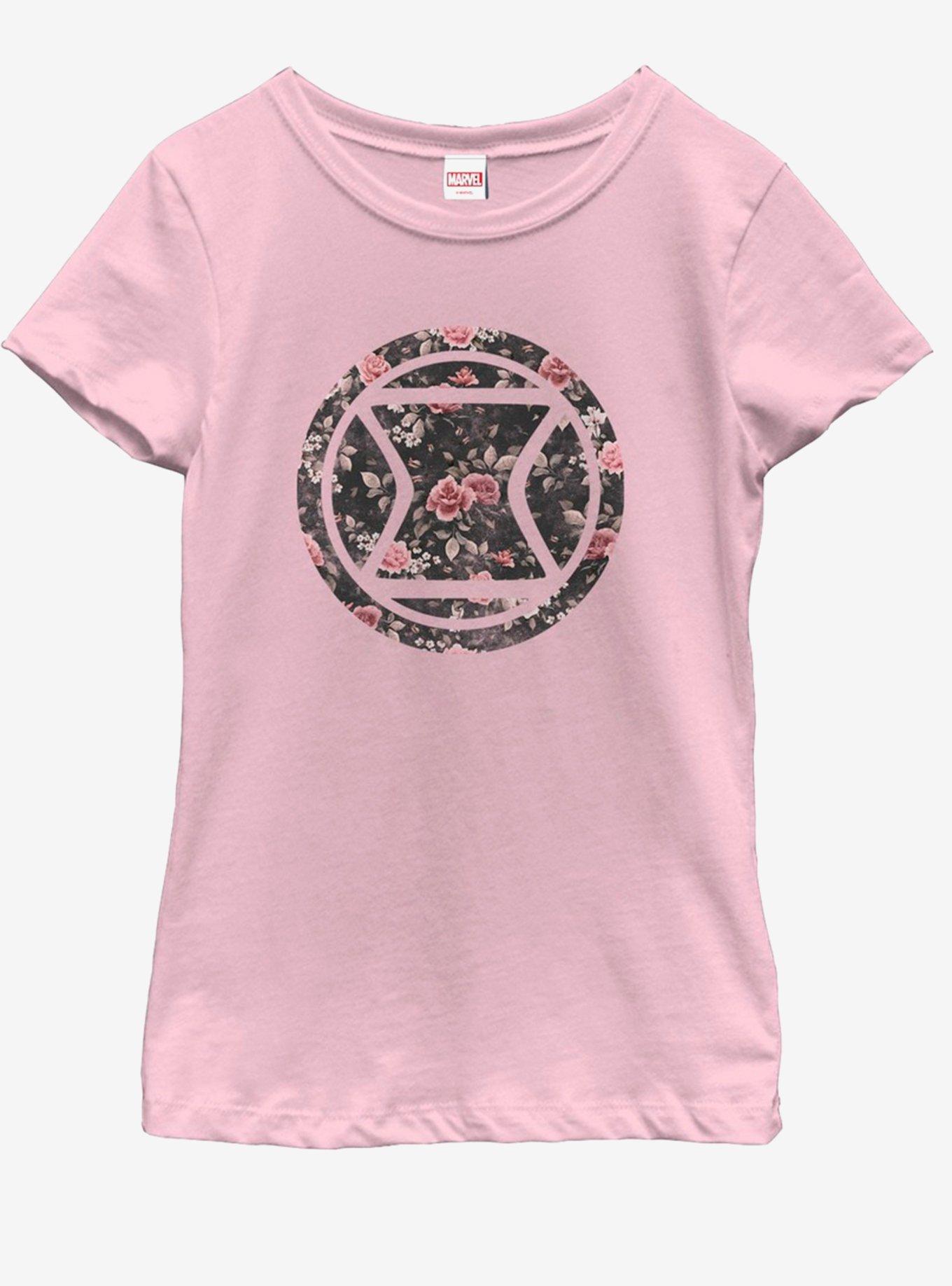 Marvel Widow Floral Youth Girls T-Shirt, , hi-res