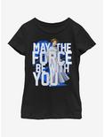 Star Wars Force Stack Leia Youth Girls T-Shirt, BLACK, hi-res