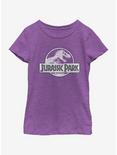 Jurassic Park Distressed Park Youth Girls T-Shirt, PURPLE BERRY, hi-res
