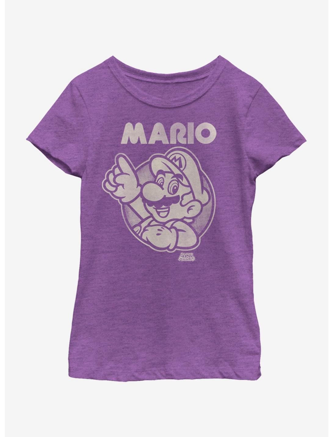 Nintendo Super Mario So Mario Youth Girls T-Shirt, PURPLE BERRY, hi-res