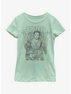 Star Wars The Force Awakens Rey Awakens Youth Girls T-Shirt, , hi-res