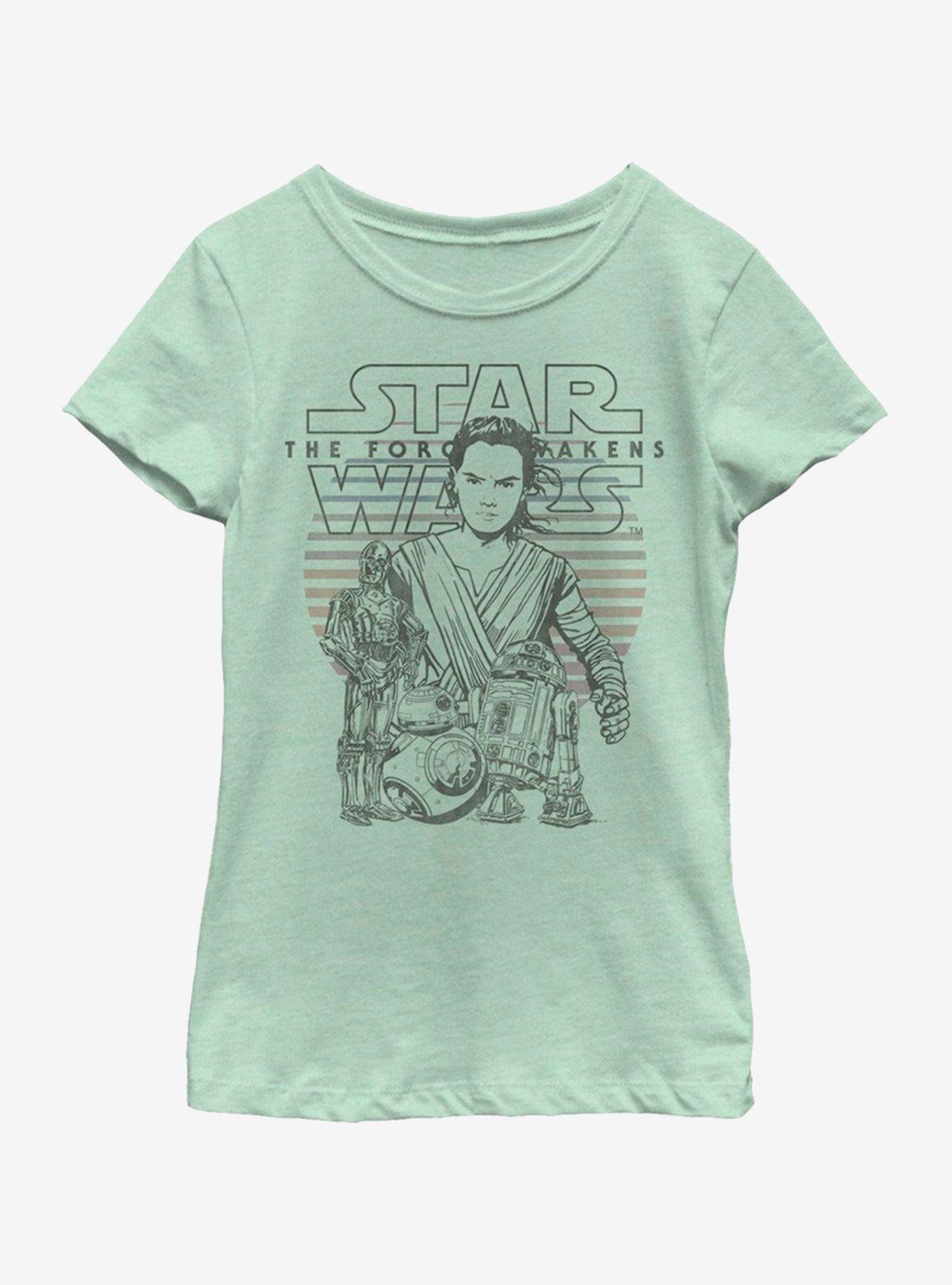 Star Wars The Force Awakens Rey Awakens Youth Girls T-Shirt, , hi-res