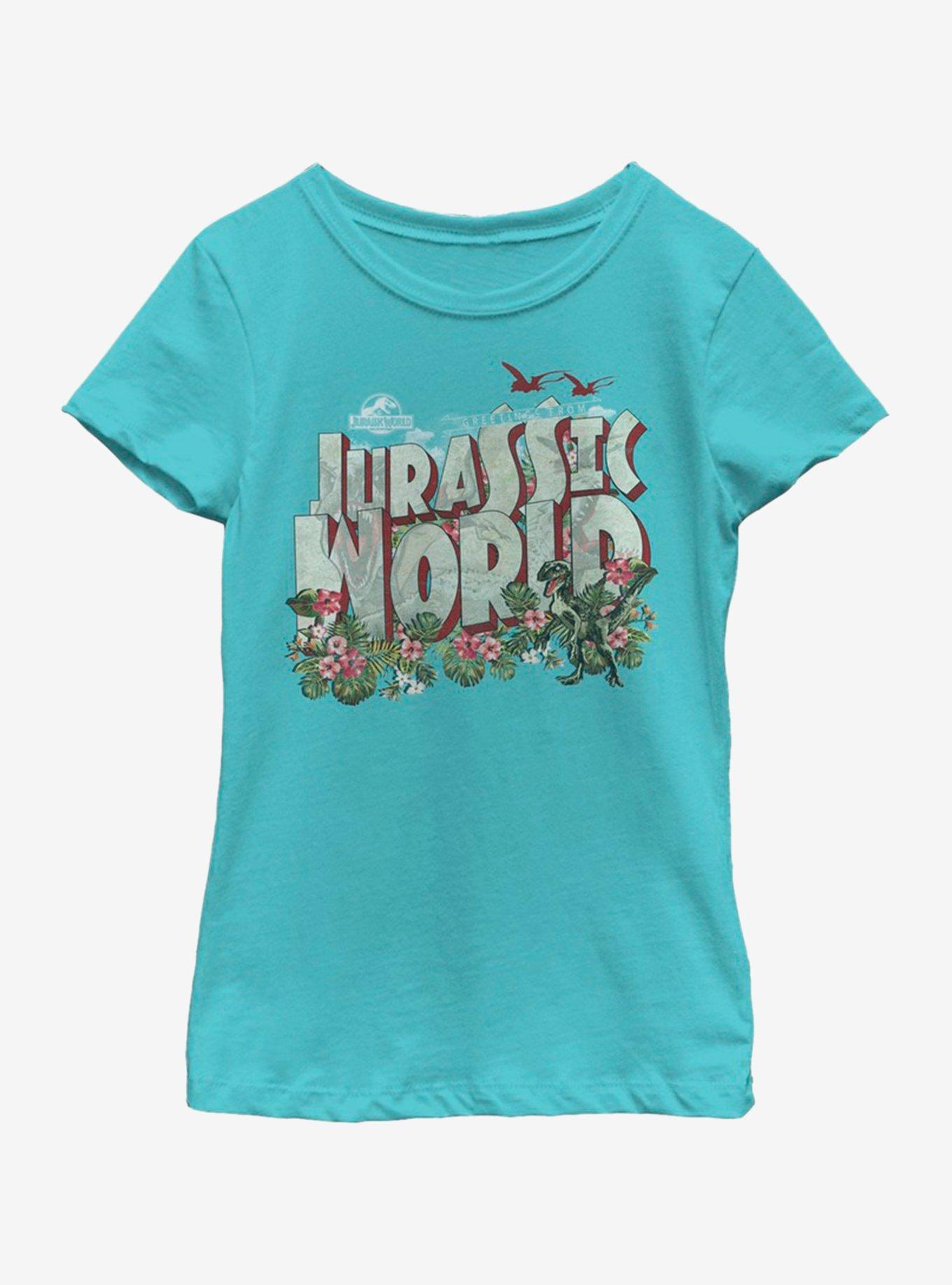 Jurassic Park Greetings Youth Girls T-Shirt, , hi-res