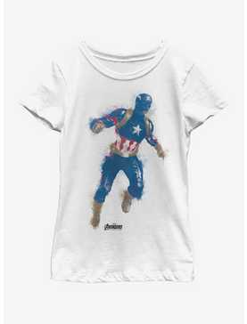 Marvel Avengers: Endgame Cap Paint Youth Girls T-Shirt, , hi-res