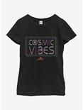 Marvel Captain Marvel Cosmic Vibes Youth Girls T-Shirt, BLACK, hi-res