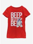 Star Wars Beep Beep Youth Girls T-Shirt, RED, hi-res