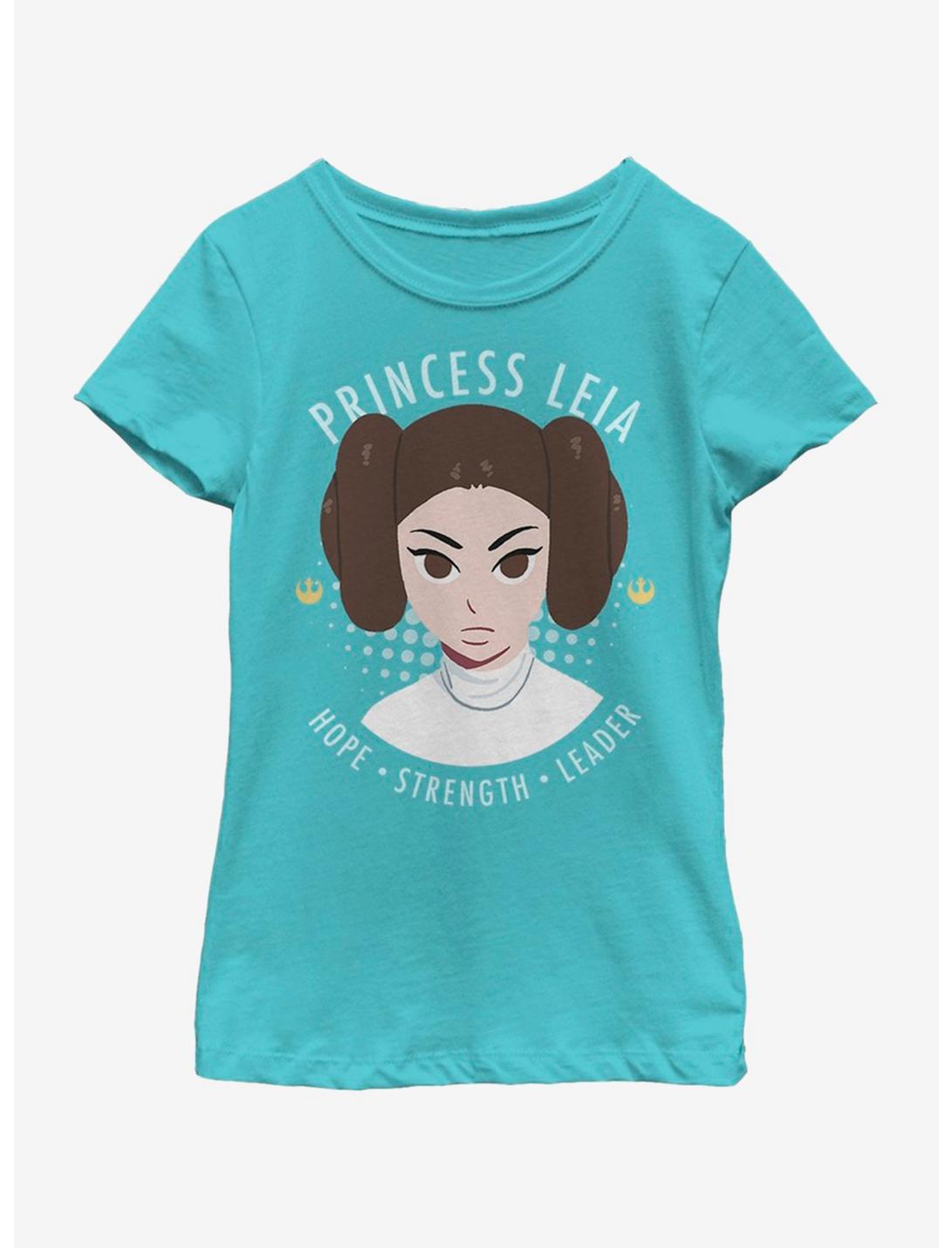 Star Wars Princess Portrait Youth Girls T-Shirt, TAHI BLUE, hi-res