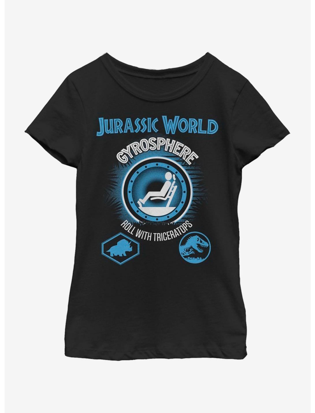 Jurassic Park Gyroscoper Youth Girls T-Shirt, BLACK, hi-res