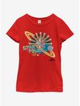 Marvel Captain Marvel Star Power Youth Girls T-Shirt, RED, hi-res