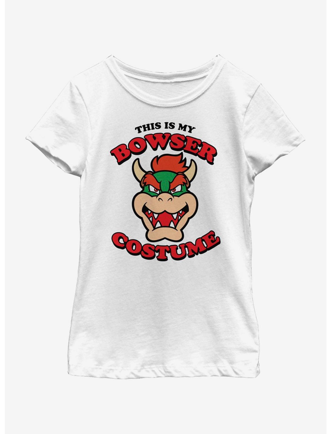 Nintendo Super Mario Bowser Costume Youth Girls T-Shirt, WHITE, hi-res