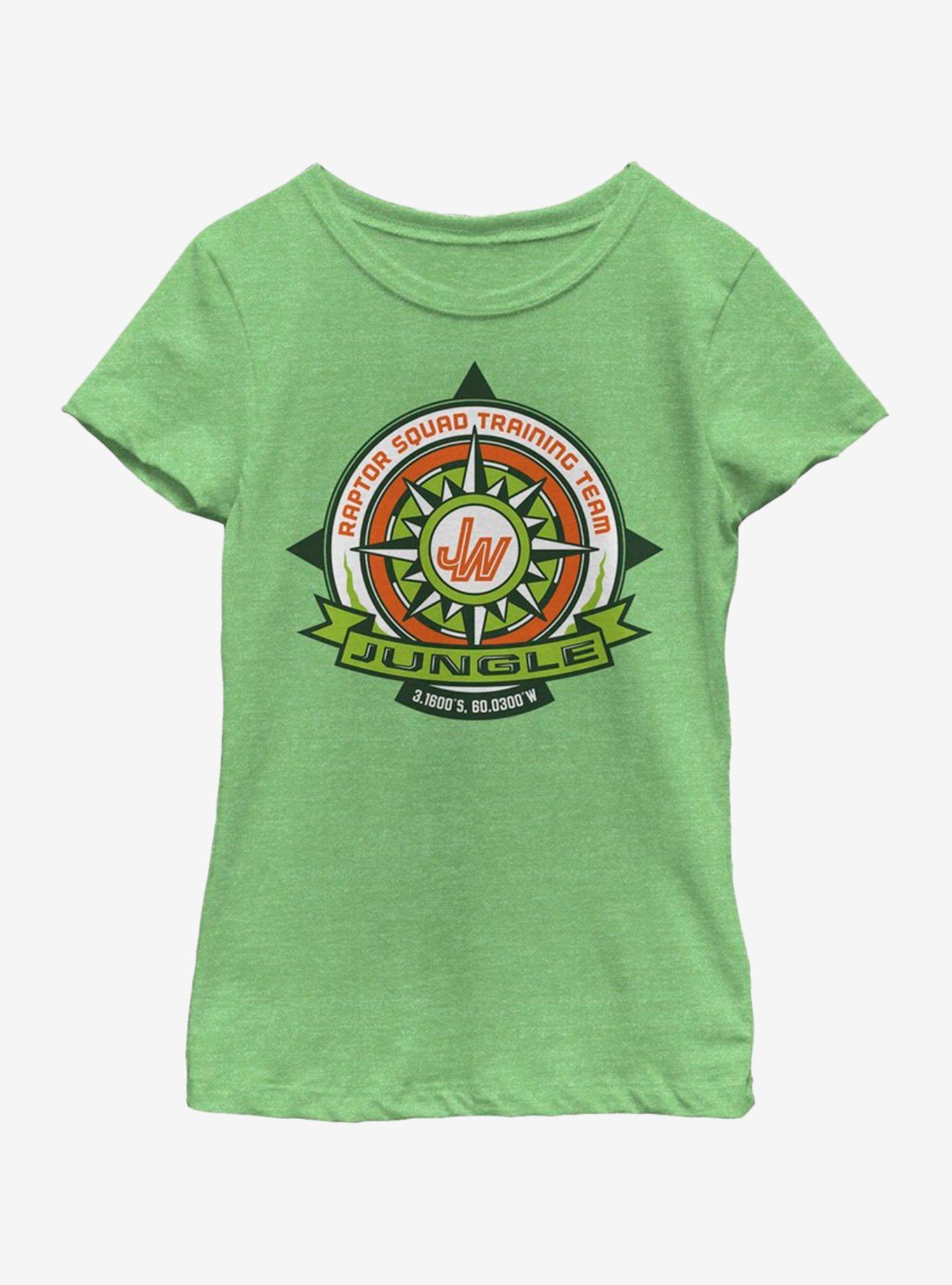 Jurassic Park Jungle Training Youth Girls T-Shirt, GRN APPLE, hi-res