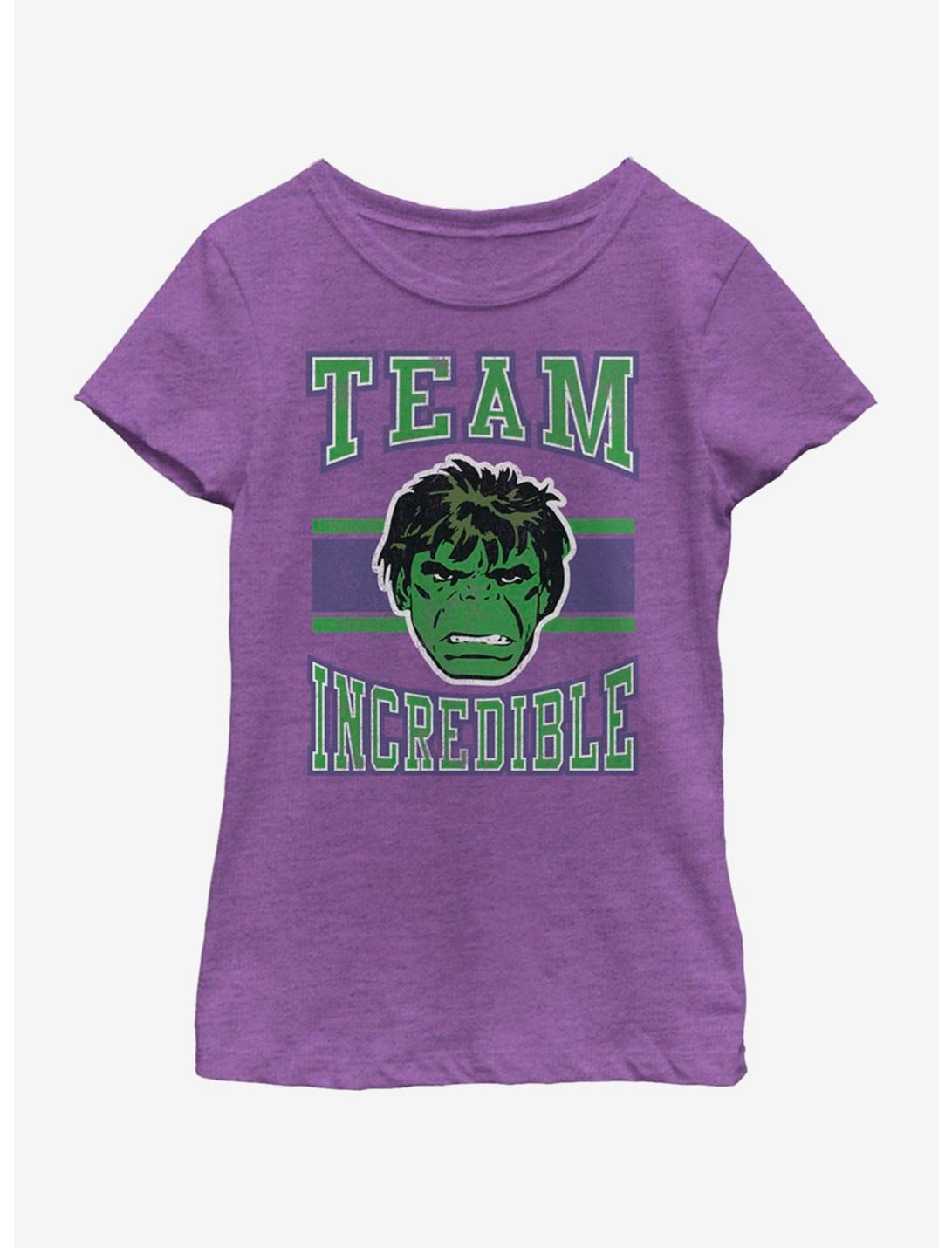 Marvel Hulk Team Incredible Youth Girls T-Shirt, PURPLE BERRY, hi-res