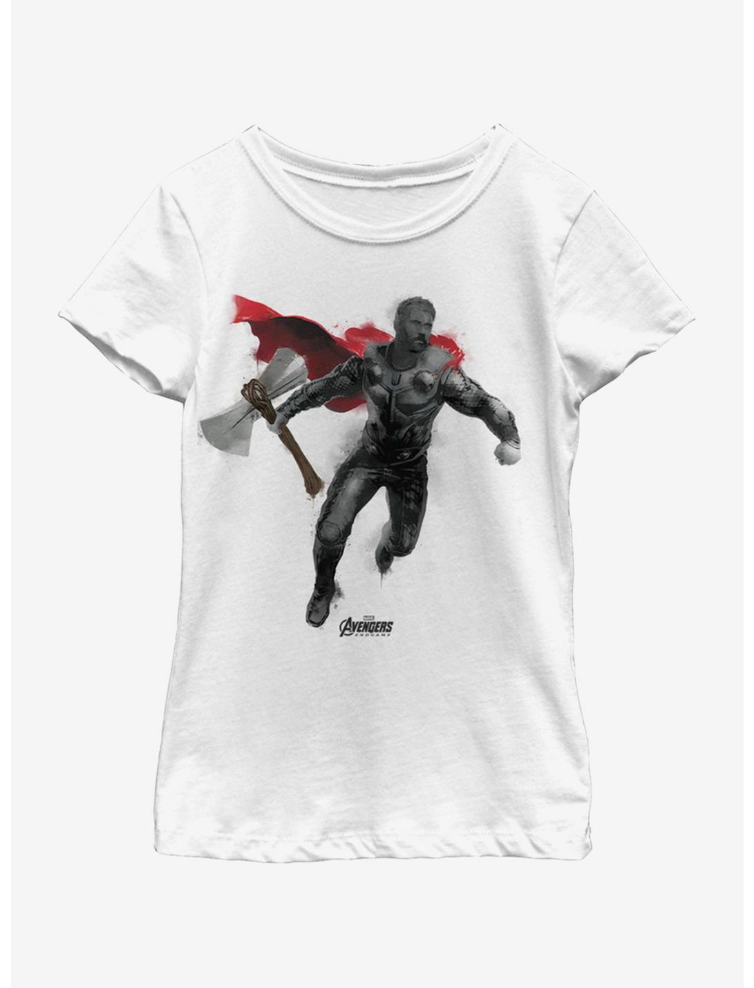 Marvel Avengers: Endgame Thor Paint Youth Girls T-Shirt, WHITE, hi-res