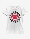 Marvel Captain Marvel Icon Logo Youth Girls T-Shirt, WHITE, hi-res