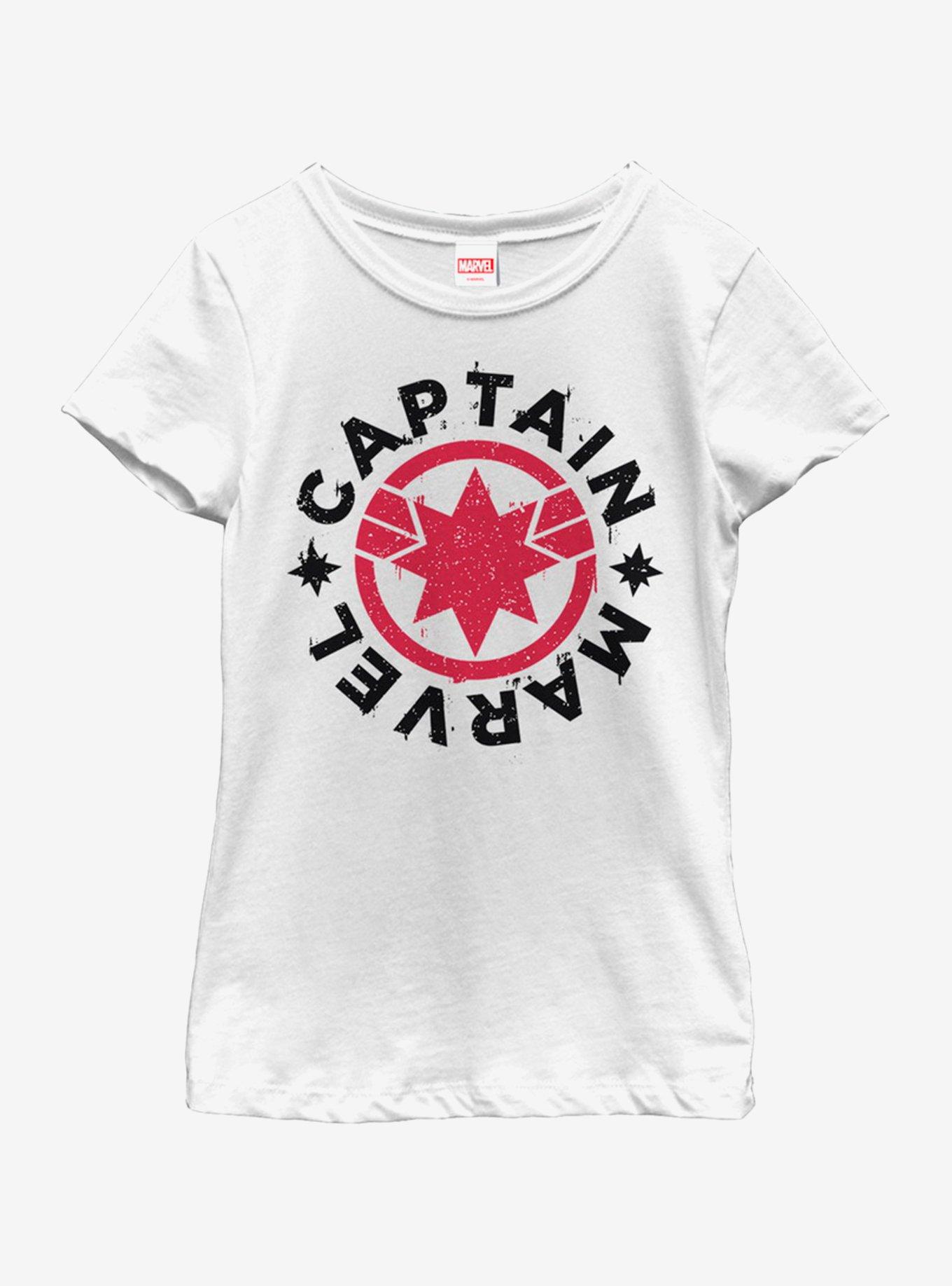 Marvel Captain Marvel Icon Logo Youth Girls T-Shirt, , hi-res