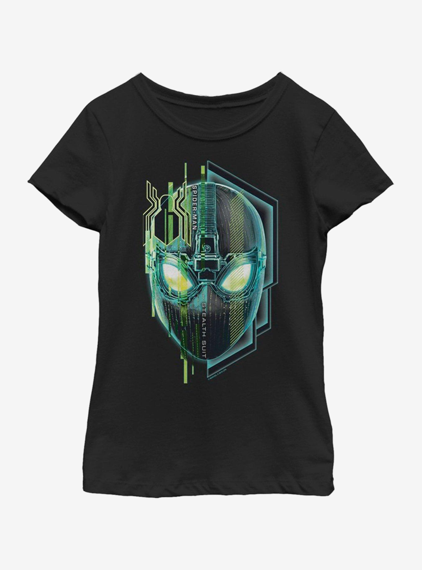 Marvel Spiderman: Far From Home Stealth Face Youth Girls T-Shirt, , hi-res