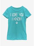 Star Wars Overlap Love Type Youth Girls T-Shirt, TAHI BLUE, hi-res