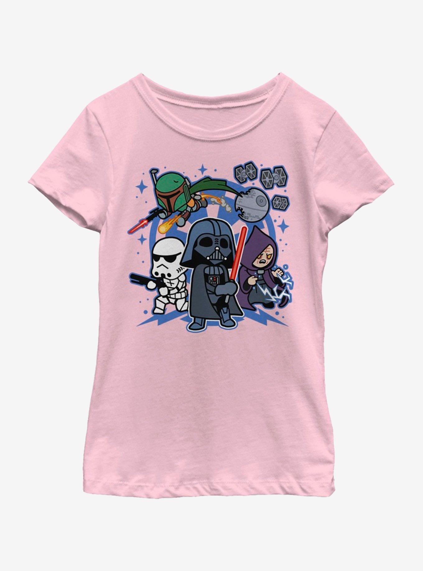 Star Wars Team Vader Youth Girls T-Shirt, PINK, hi-res