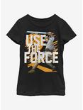 Star Wars Force Stack Luke Youth Girls T-Shirt, BLACK, hi-res
