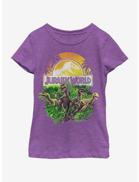 Jurassic World Distressed Plastic Jungle Youth Girls T-Shirt, , hi-res