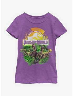 Jurassic World Distressed Plastic Jungle Youth Girls T-Shirt, , hi-res