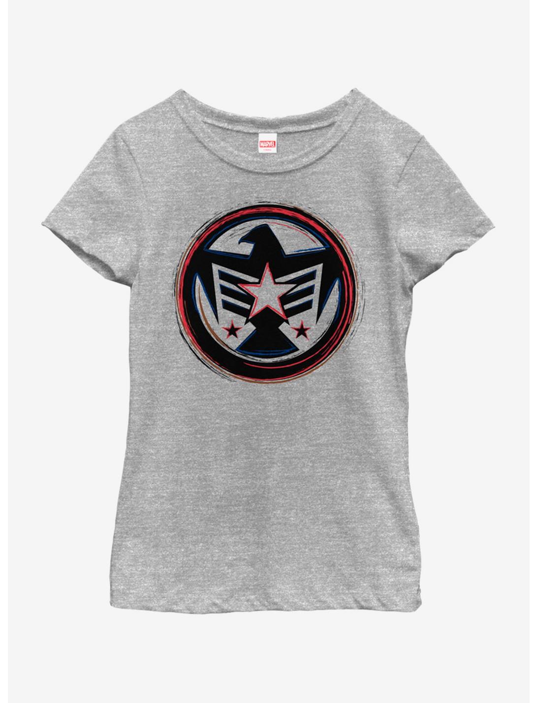 Marvel Falcon America Youth Girls T-Shirt, ATH HTR, hi-res