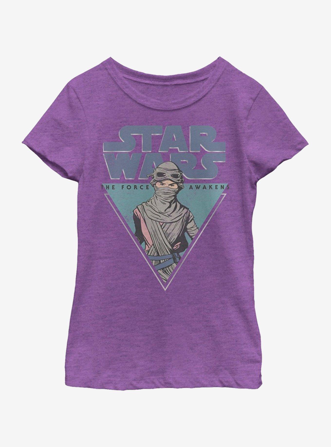 Star Wars The Force Awakens Rey Triangle Youth Girls T-Shirt, , hi-res