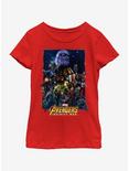 Marvel Avengers Overload Poster Youth Girls T-Shirt, RED, hi-res