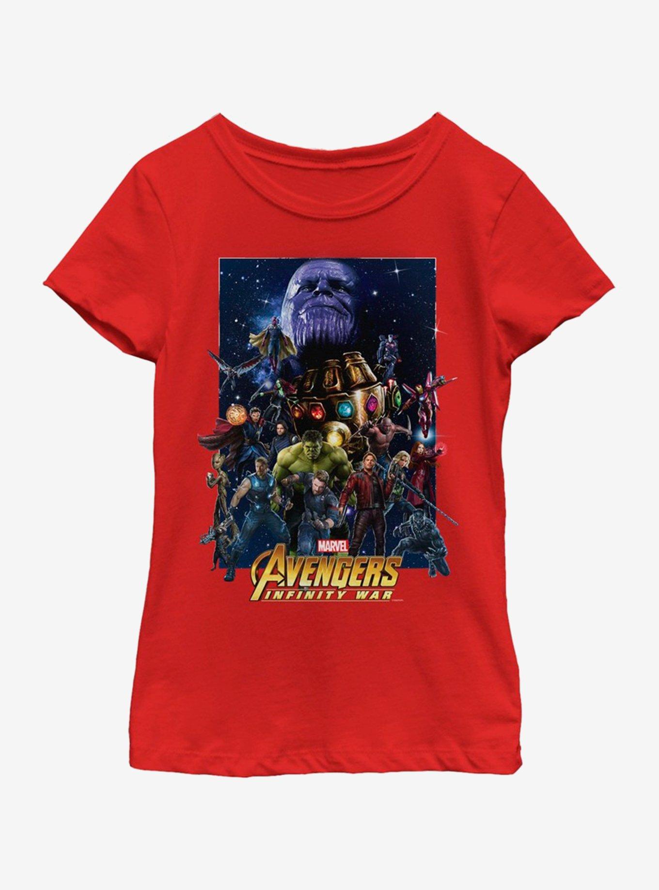 Marvel Avengers Overload Poster Youth Girls T-Shirt, , hi-res