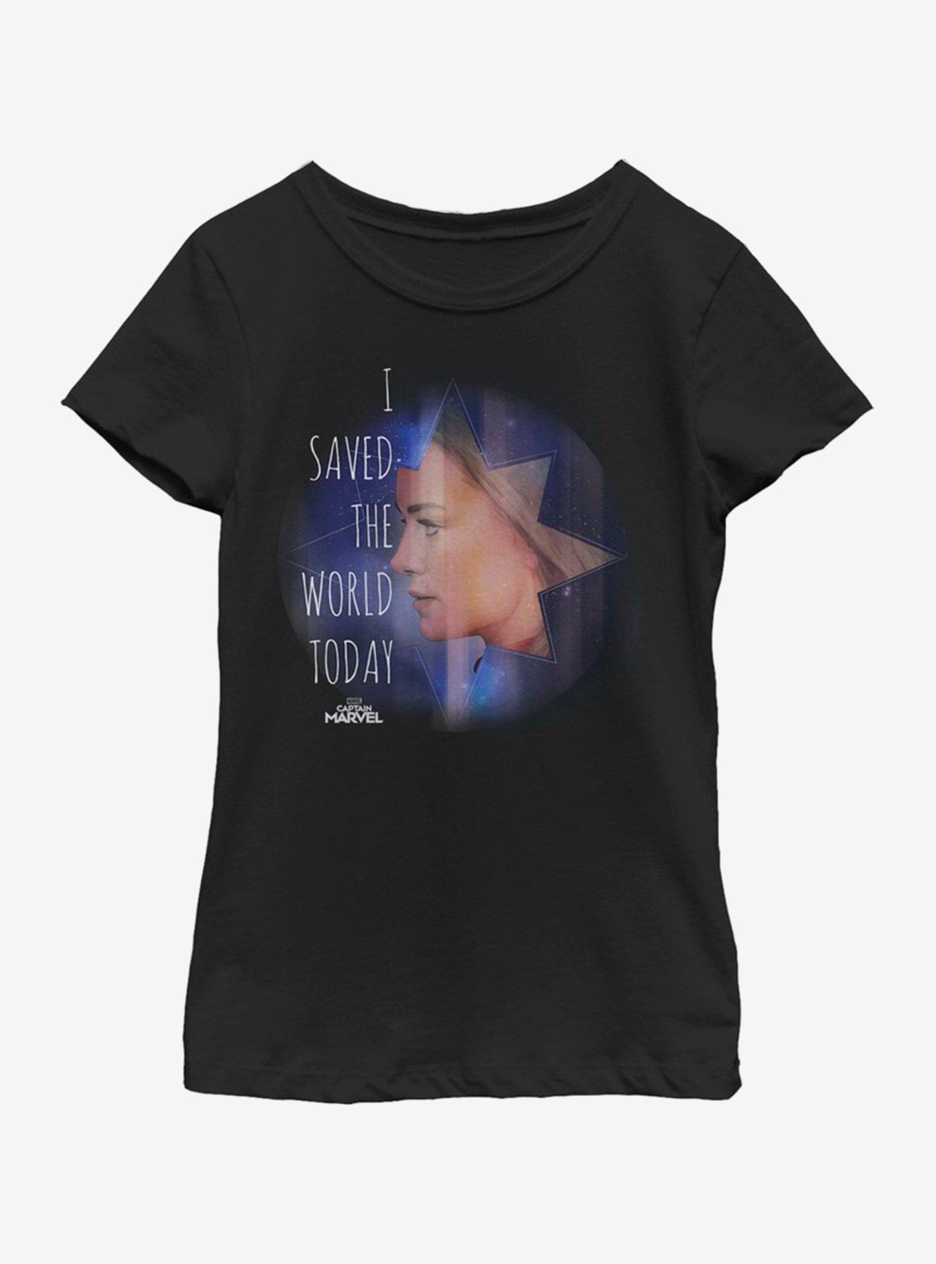 Marvel Captain Marvel Saved The World Youth Girls T-Shirt, , hi-res