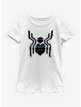 Marvel Spiderman: Far From Home Glitch Spider Logo Youth Girls T-Shirt, , hi-res
