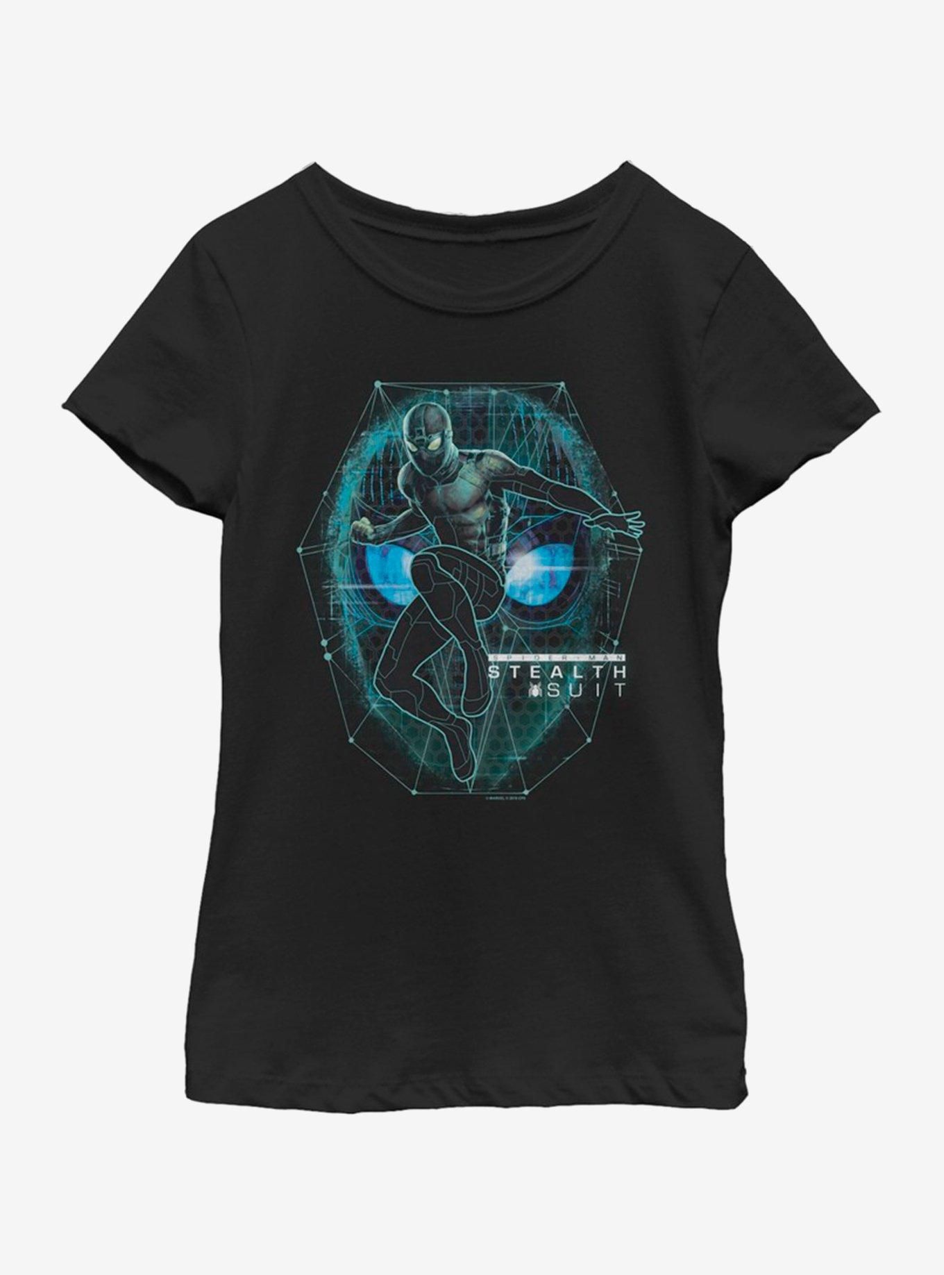 Marvel Spiderman: Far From Home Stealth suit Youth Girls T-Shirt, , hi-res