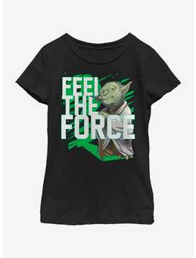 Star Wars Force Stack Yoda Youth Girls T-Shirt, , hi-res