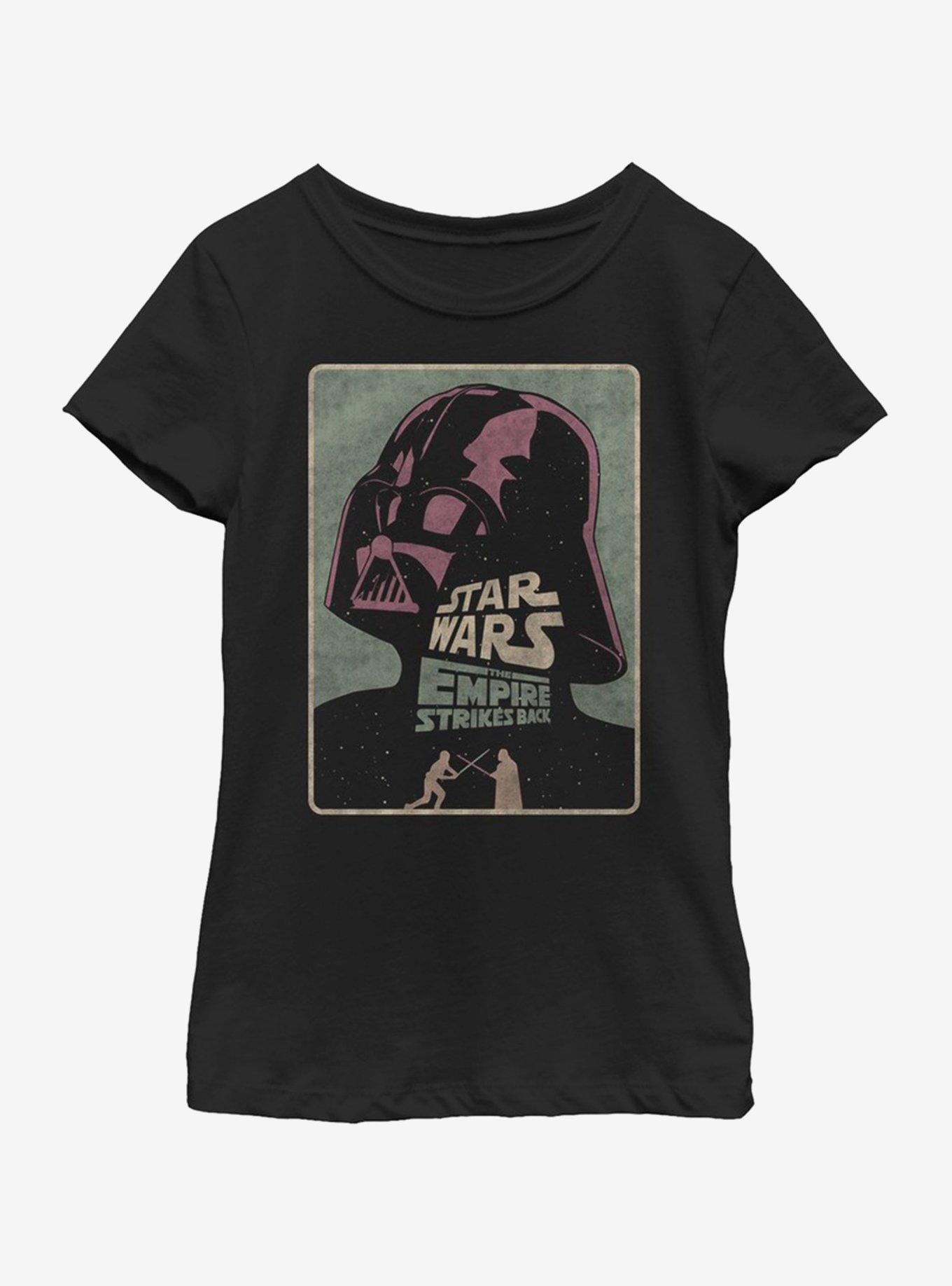 Star Wars Poster Warp Youth Girls T-Shirt, BLACK, hi-res view 1