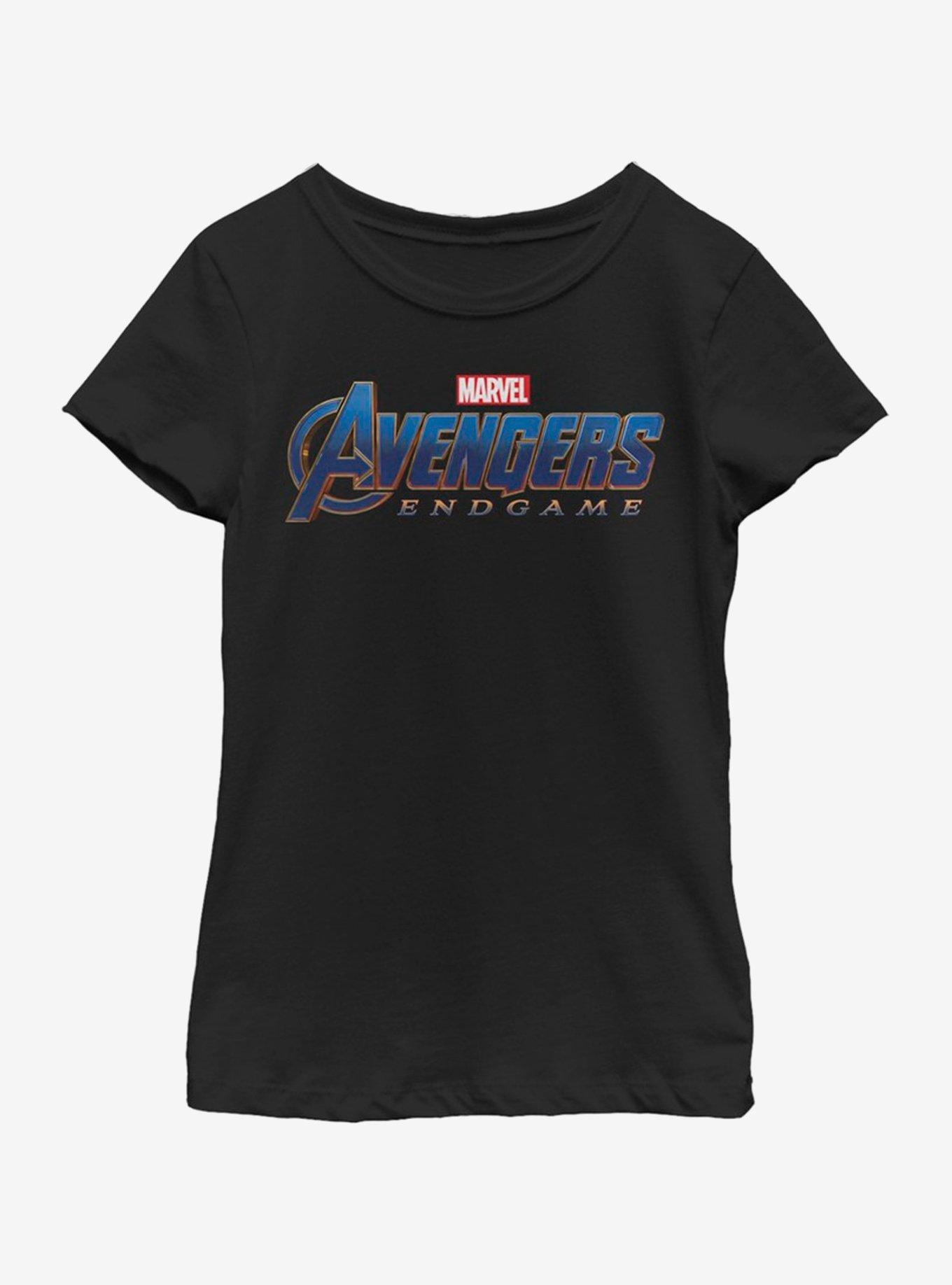 Marvel Avengers: Endgame Endgame Logo Youth Girls T-Shirt, BLACK, hi-res