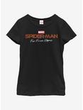 Marvel Spiderman: Far From Home Home Logo Youth Girls T-Shirt, BLACK, hi-res