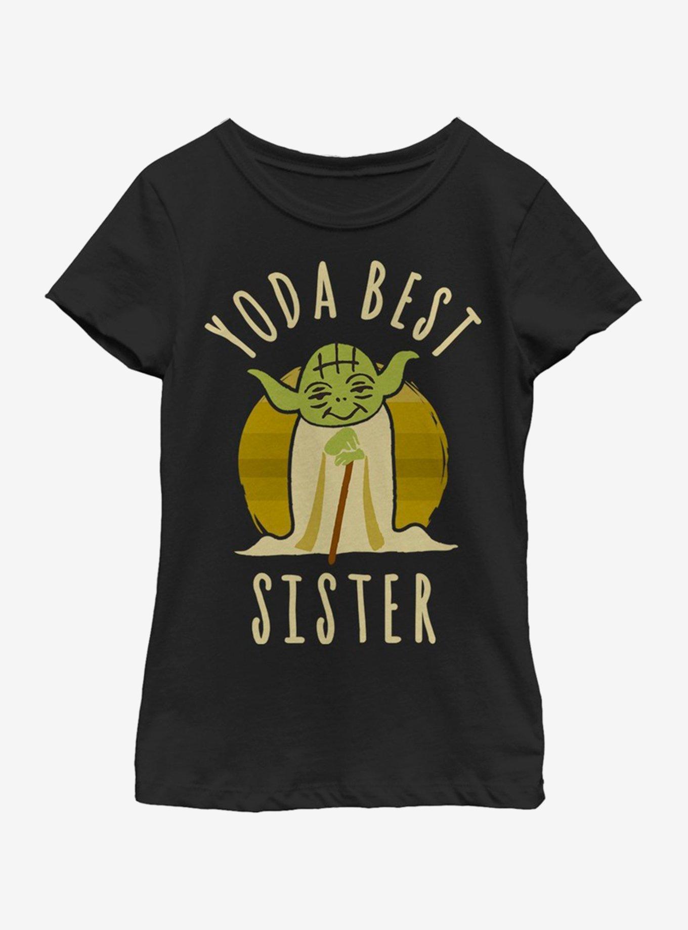 Star Wars Best Sister Yoda Says Youth Girls T-Shirt, BLACK, hi-res
