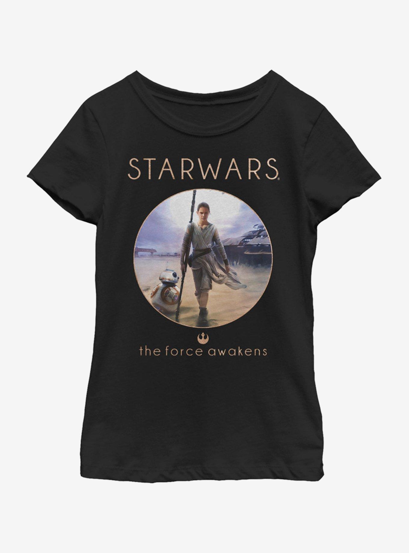 Star Wars The Force Awakens Rey Awakens Youth Girls T-Shirt, , hi-res