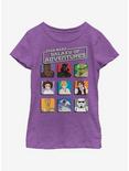 Star Wars Adventure Faces Youth Girls T-Shirt, PURPLE BERRY, hi-res