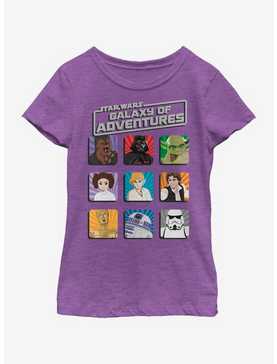 Star Wars Adventure Faces Youth Girls T-Shirt, , hi-res
