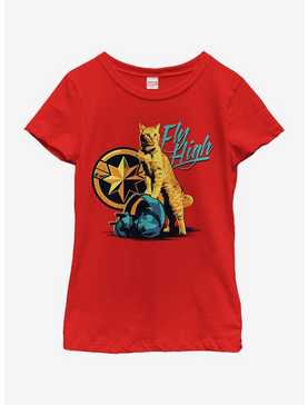 Marvel Captain Marvel Fly High Youth Girls T-Shirt, , hi-res
