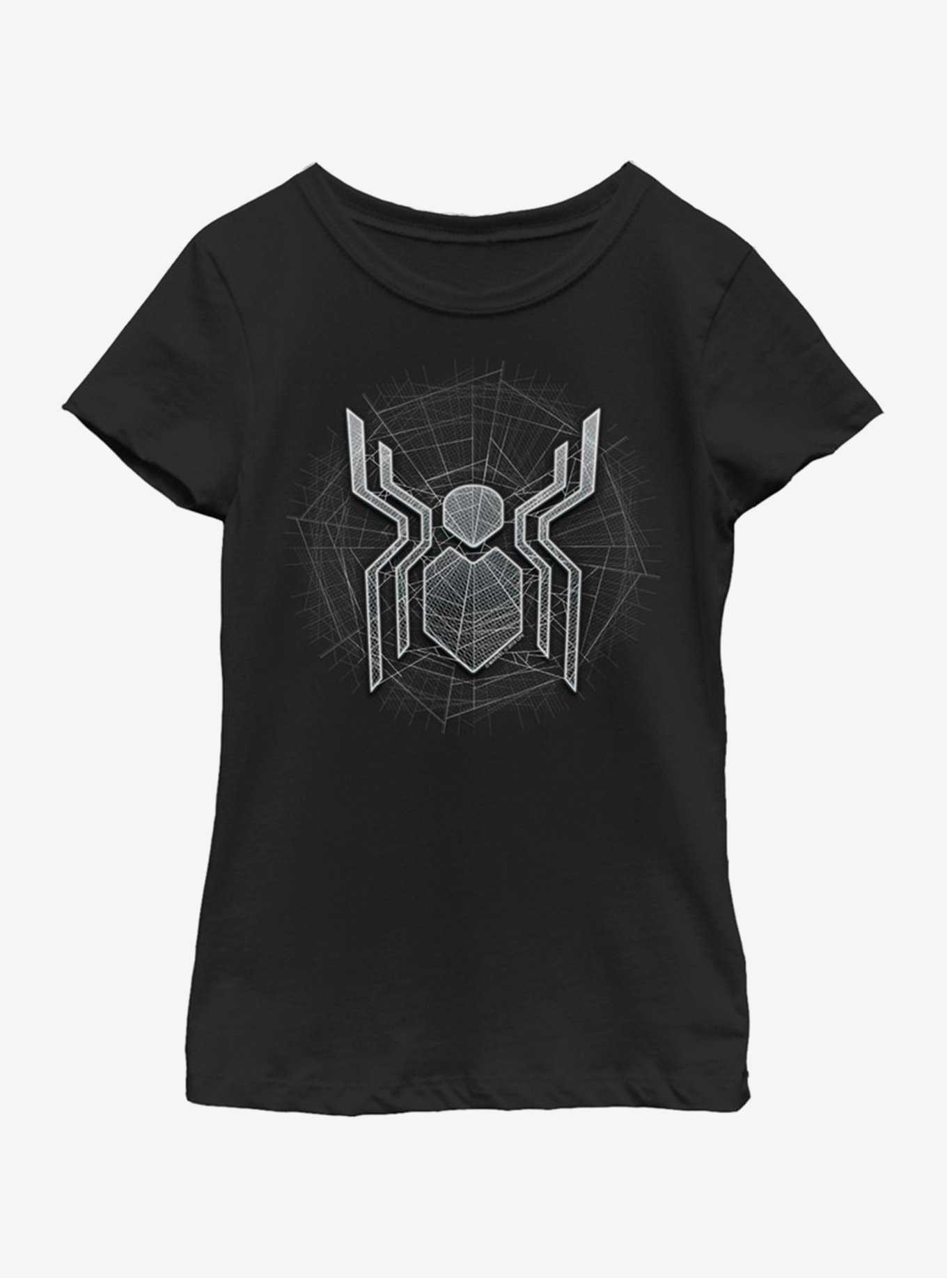 Marvel Spiderman: Far From Home Web Logo Youth Girls T-Shirt, , hi-res