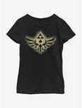 Nintendo Legend of Zelda Soaring Triforce Youth Girls T-Shirt, BLACK, hi-res