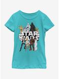Star Wars Galaxy Group Youth Girls T-Shirt, TAHI BLUE, hi-res