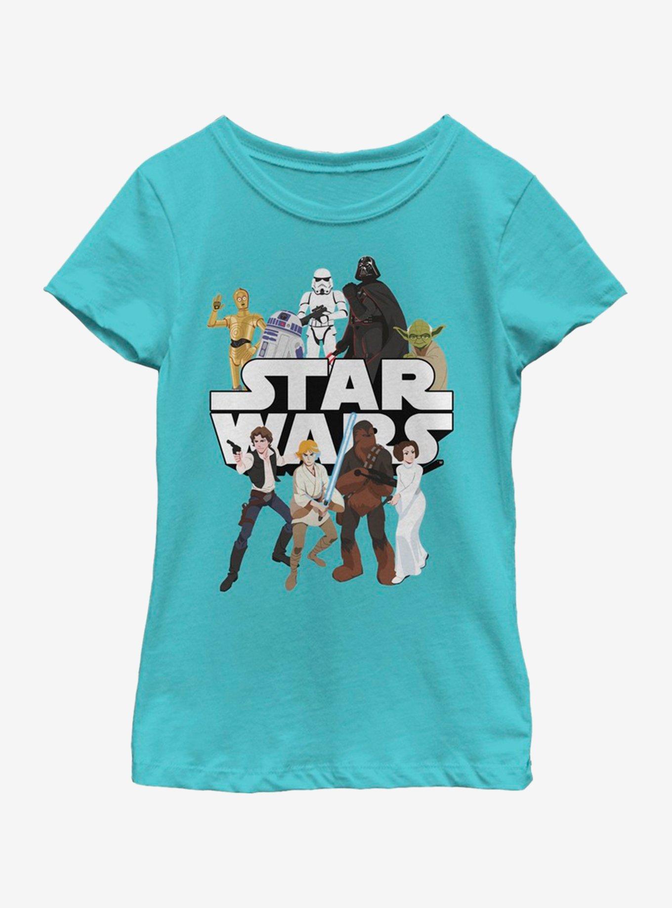 Star Wars Galaxy Group Youth Girls T-Shirt, , hi-res