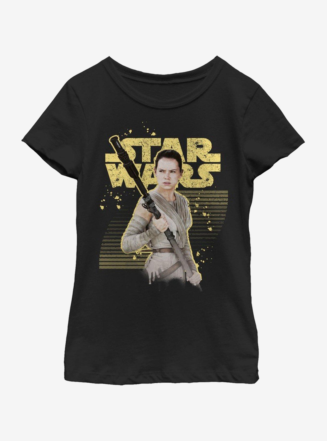 Star Wars The Force Awakens Rey Lines Youth Girls T-Shirt, , hi-res