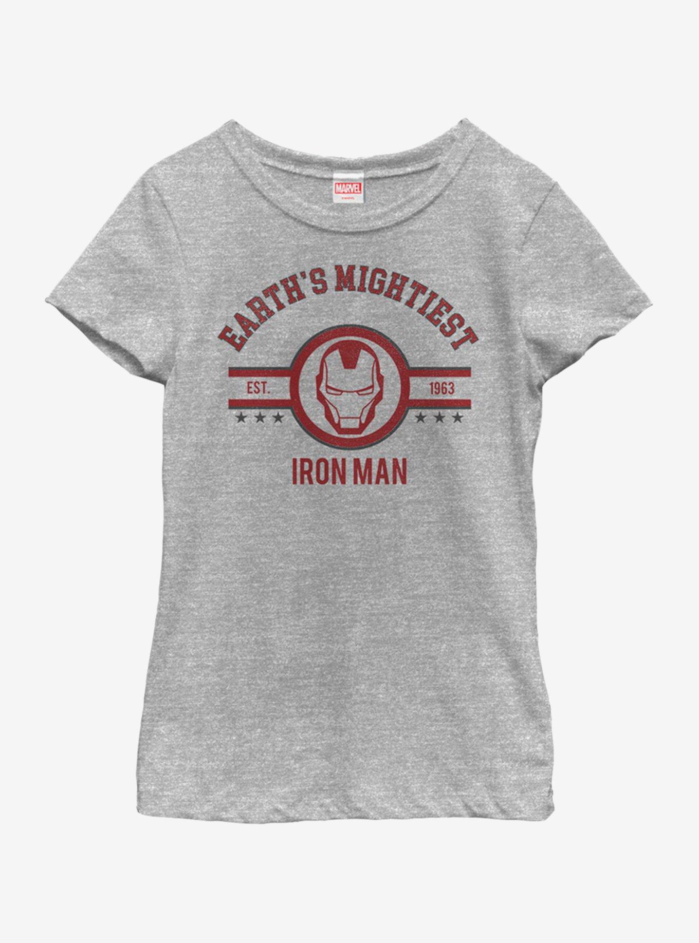 Marvel Iron Man Mighty Iron Youth Girls T-Shirt, ATH HTR, hi-res