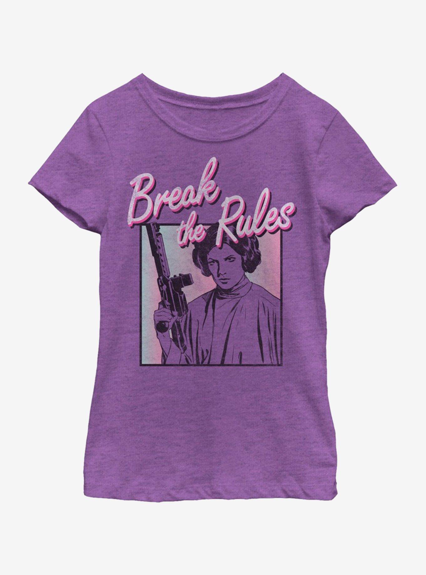 Star Wars Break The Rules Youth Girls T-Shirt, PURPLE BERRY, hi-res