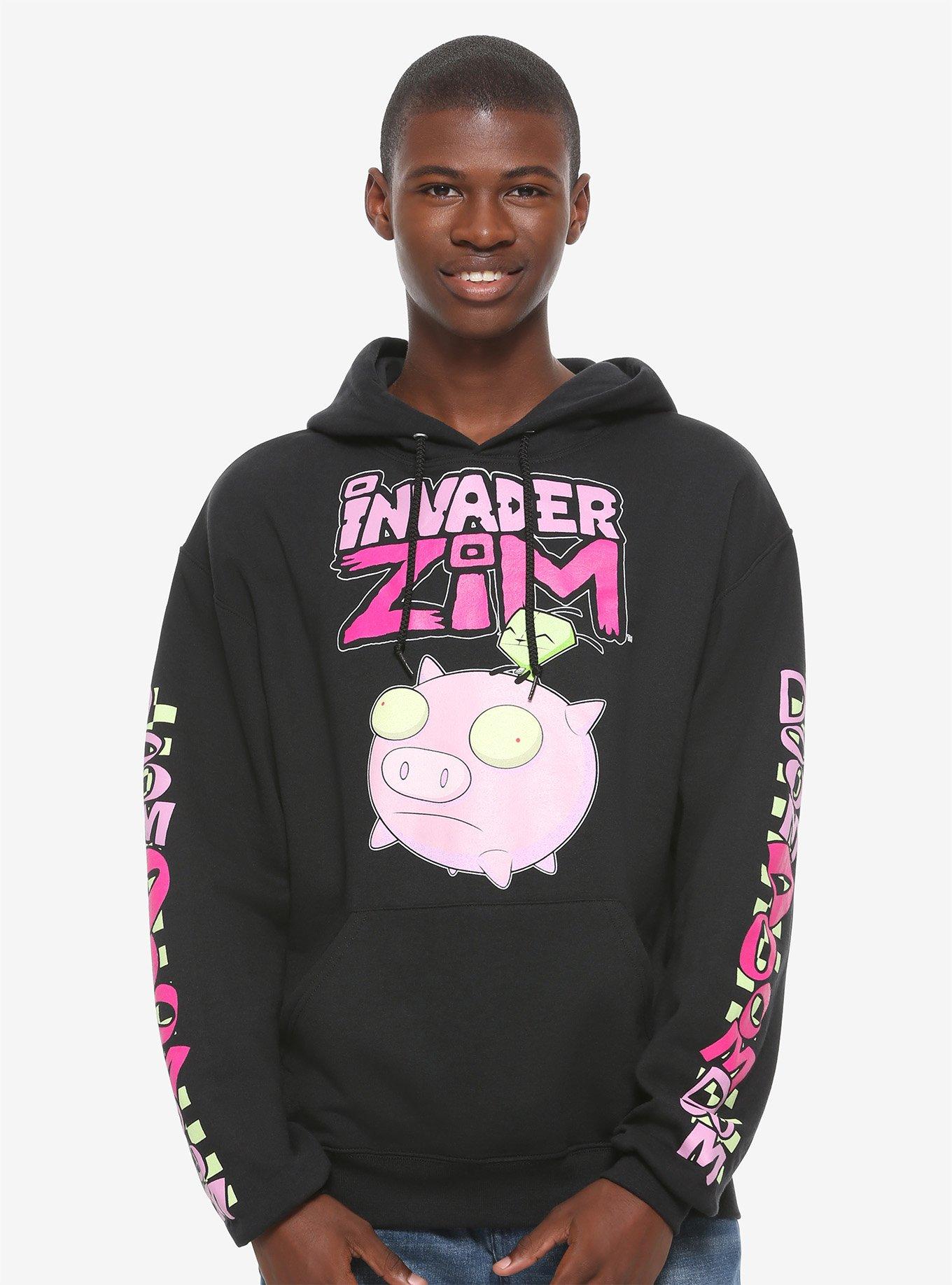 Invader Zim Gir and Zim Blue Zip-Up Hoodie | Official Apparel & Accessories | Dumbgood Xs