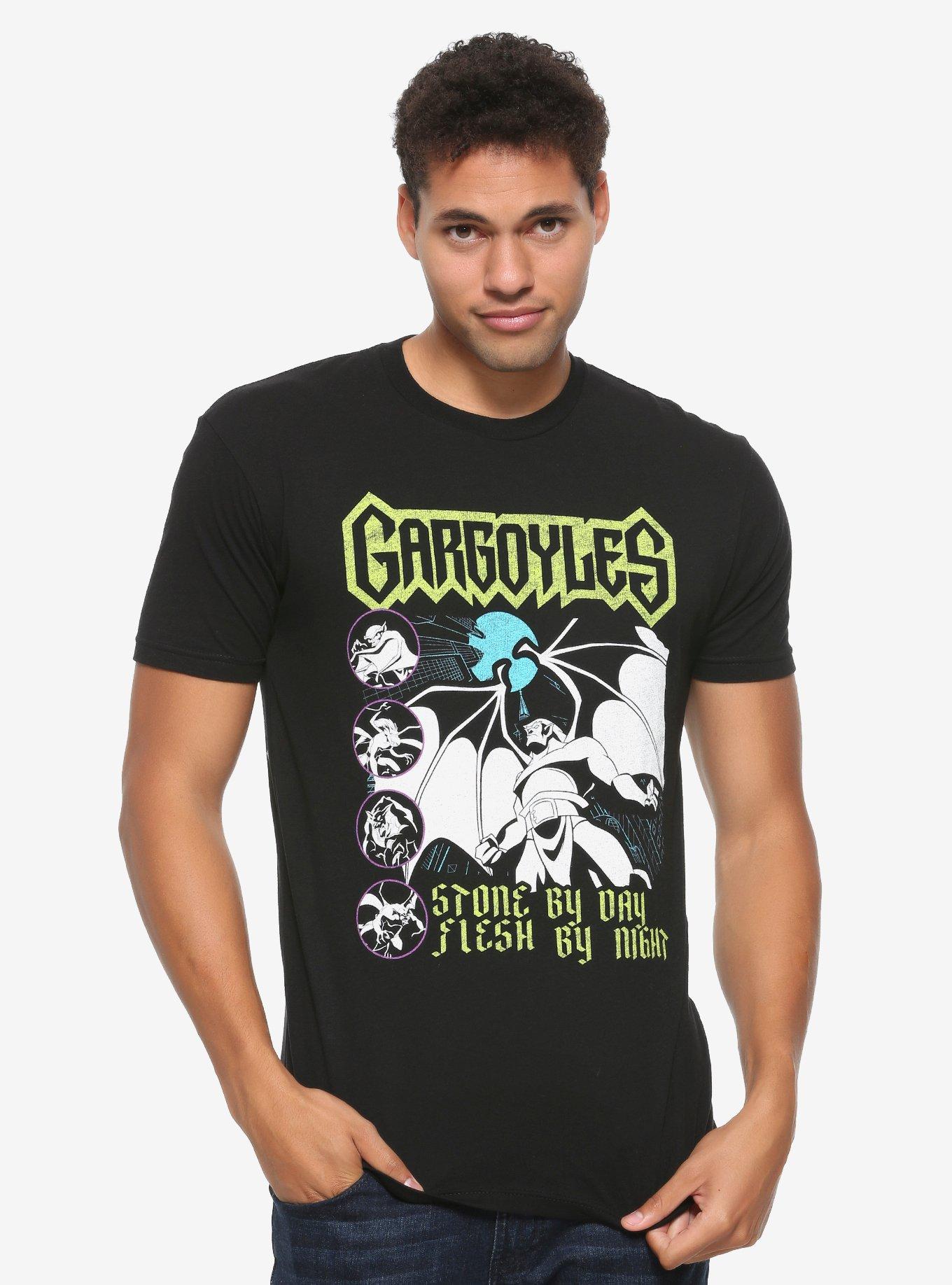 Disney Gargoyles Stone By Day Flesh By Night T-Shirt - BoxLunch Exclusive, BLACK, hi-res
